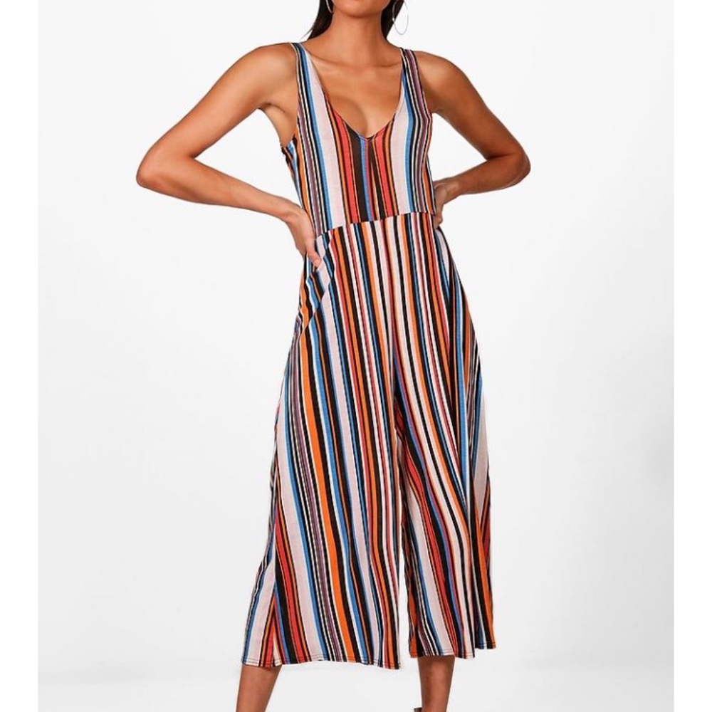 Boohoo striped romper